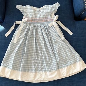 EUC Classic Whimsy Size 5 Smocked gingham Dress - perfect for Easter!